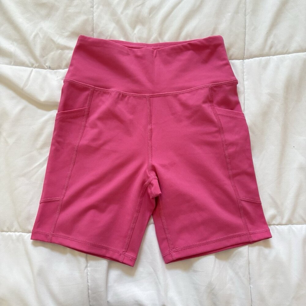American Eagle Womens Size XS Spandex Hot Pink The Everything Pocket Bike Shorts